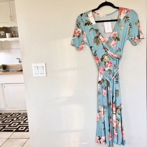 Light blue floral dress